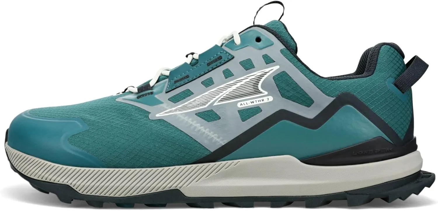 ALTRA Men's AL0A7R6J Lone Peak All-WTHR Low 2 Trail Running Shoe, Deep Teal - 8.5 M US
