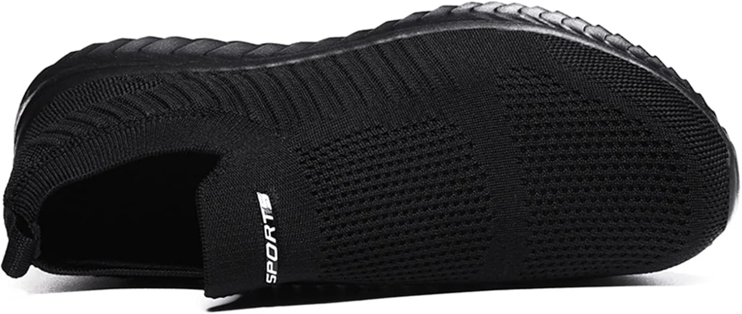 BORAMAX Mens Slip On Running Shoes Breathable Lightweight Comfortable Fashion Non Slip Sneakers for Men