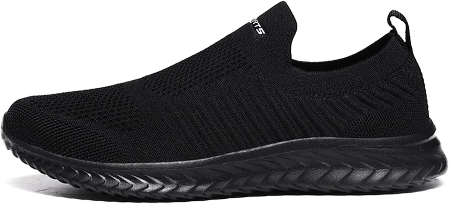 BORAMAX Mens Slip On Running Shoes Breathable Lightweight Comfortable Fashion Non Slip Sneakers for Men