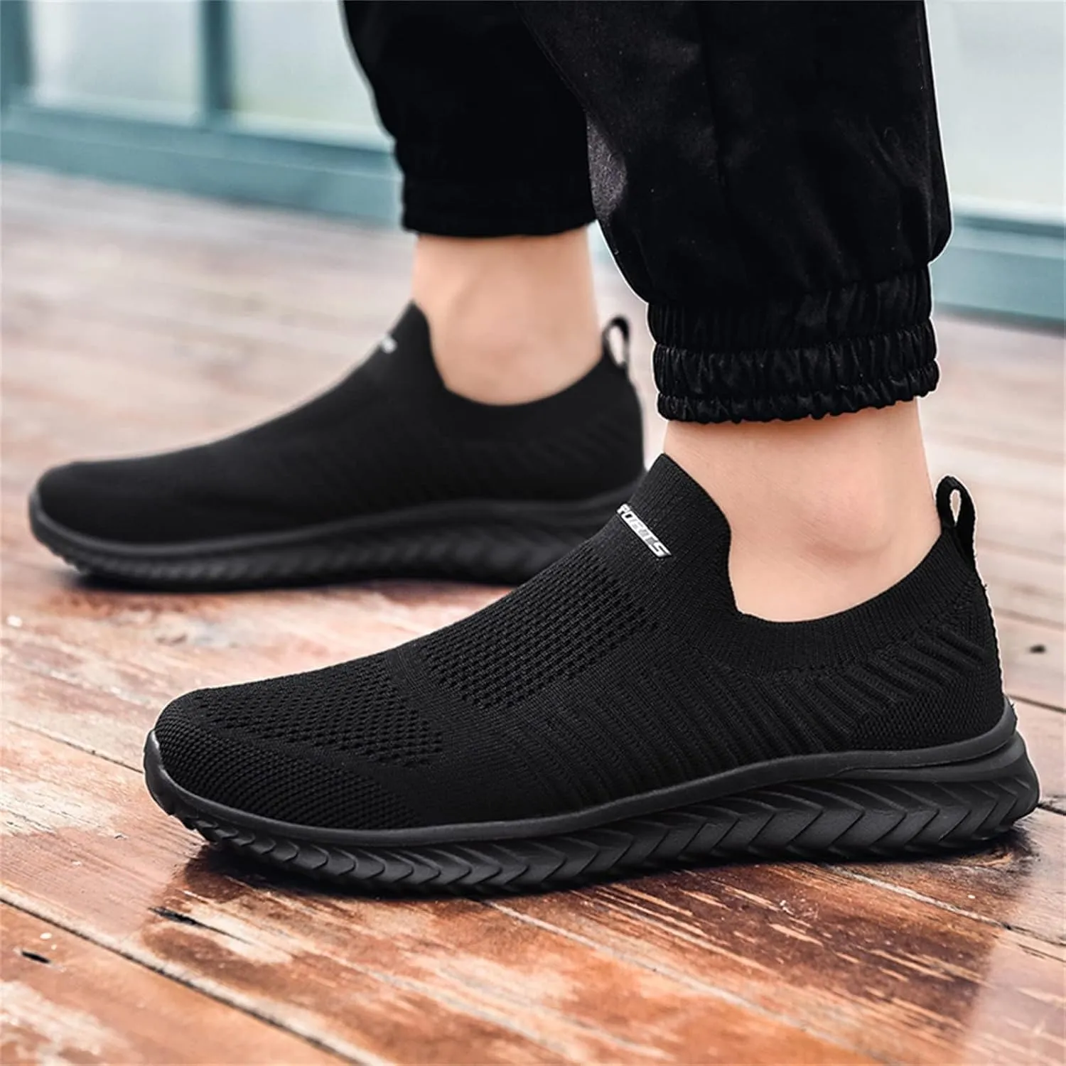 BORAMAX Mens Slip On Running Shoes Breathable Lightweight Comfortable Fashion Non Slip Sneakers for Men