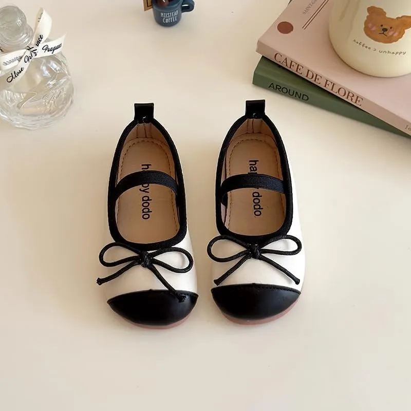 Girls Mary Jane Bow Dress Shoes  Soft Sole Flats for School, Party & Weddings