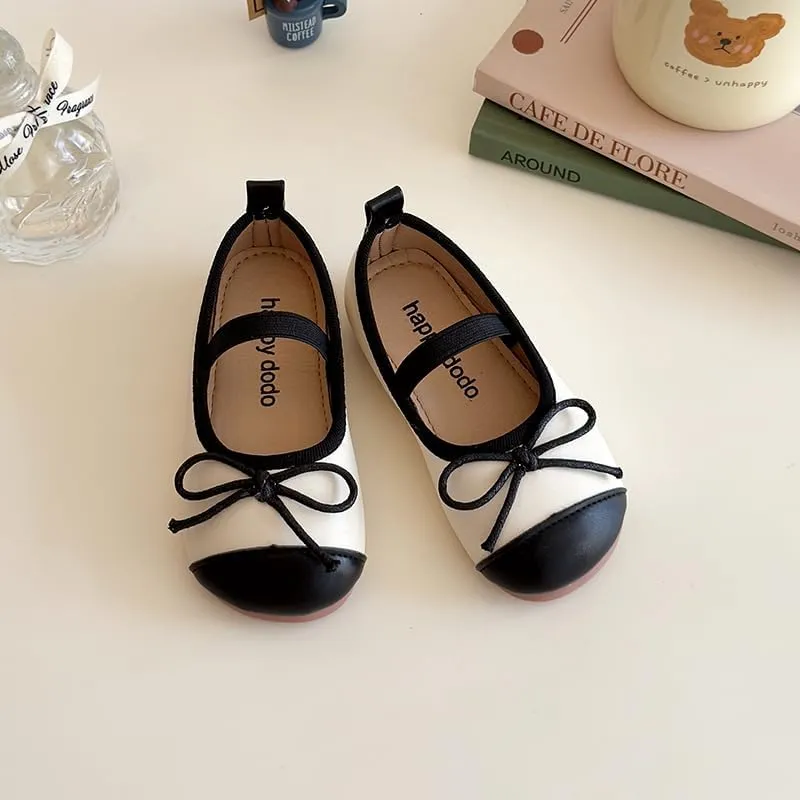 Girls Mary Jane Bow Dress Shoes  Soft Sole Flats for School, Party & Weddings