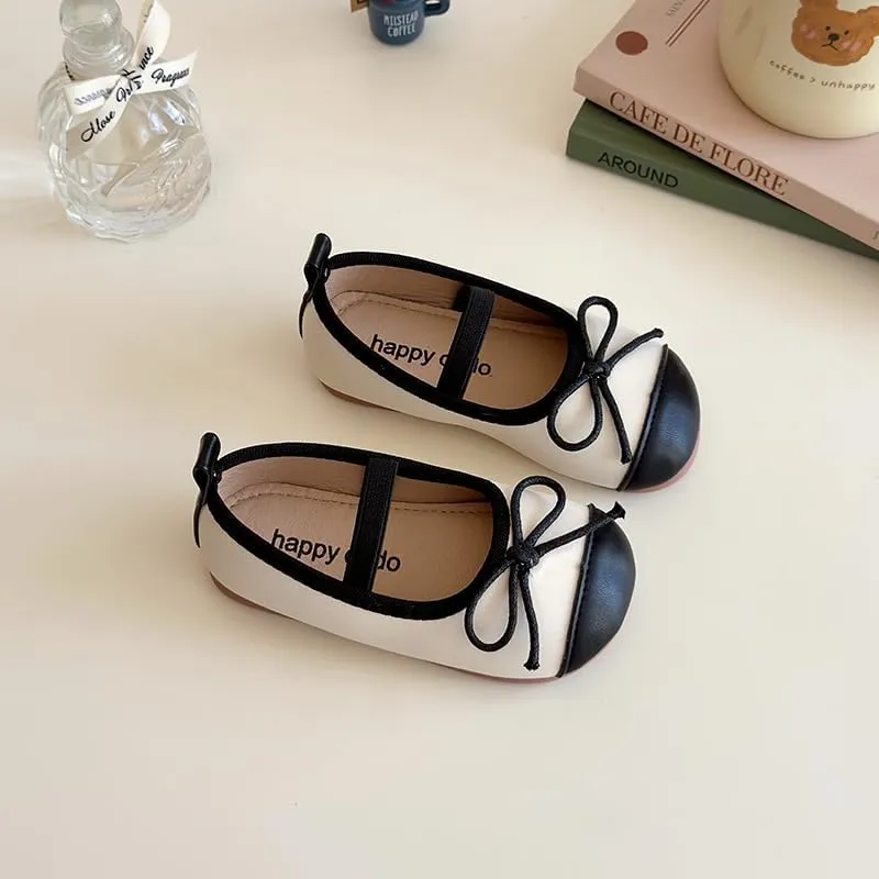 Girls Mary Jane Bow Dress Shoes  Soft Sole Flats for School, Party & Weddings