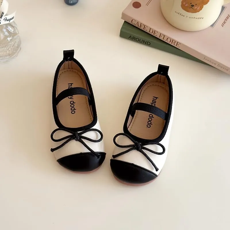 Girls Mary Jane Bow Dress Shoes  Soft Sole Flats for School, Party & Weddings