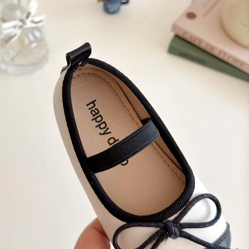 Girls Mary Jane Bow Dress Shoes  Soft Sole Flats for School, Party & Weddings