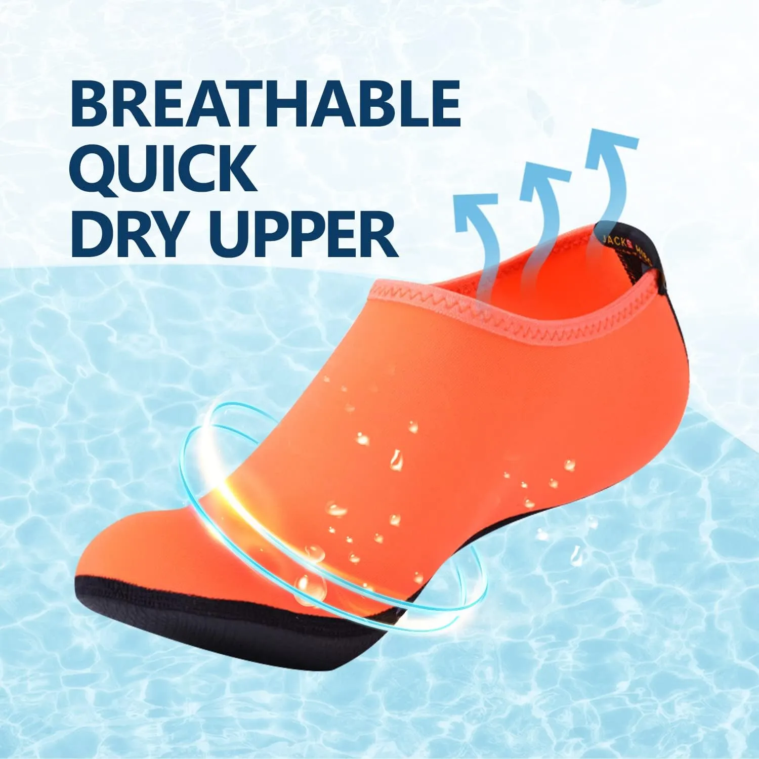 JACKSHIBO Water Shoes for Women Men Swim Shoes Water Socks for Cruise Essentials Swimming Aqua Beach Pool Yoga Surf