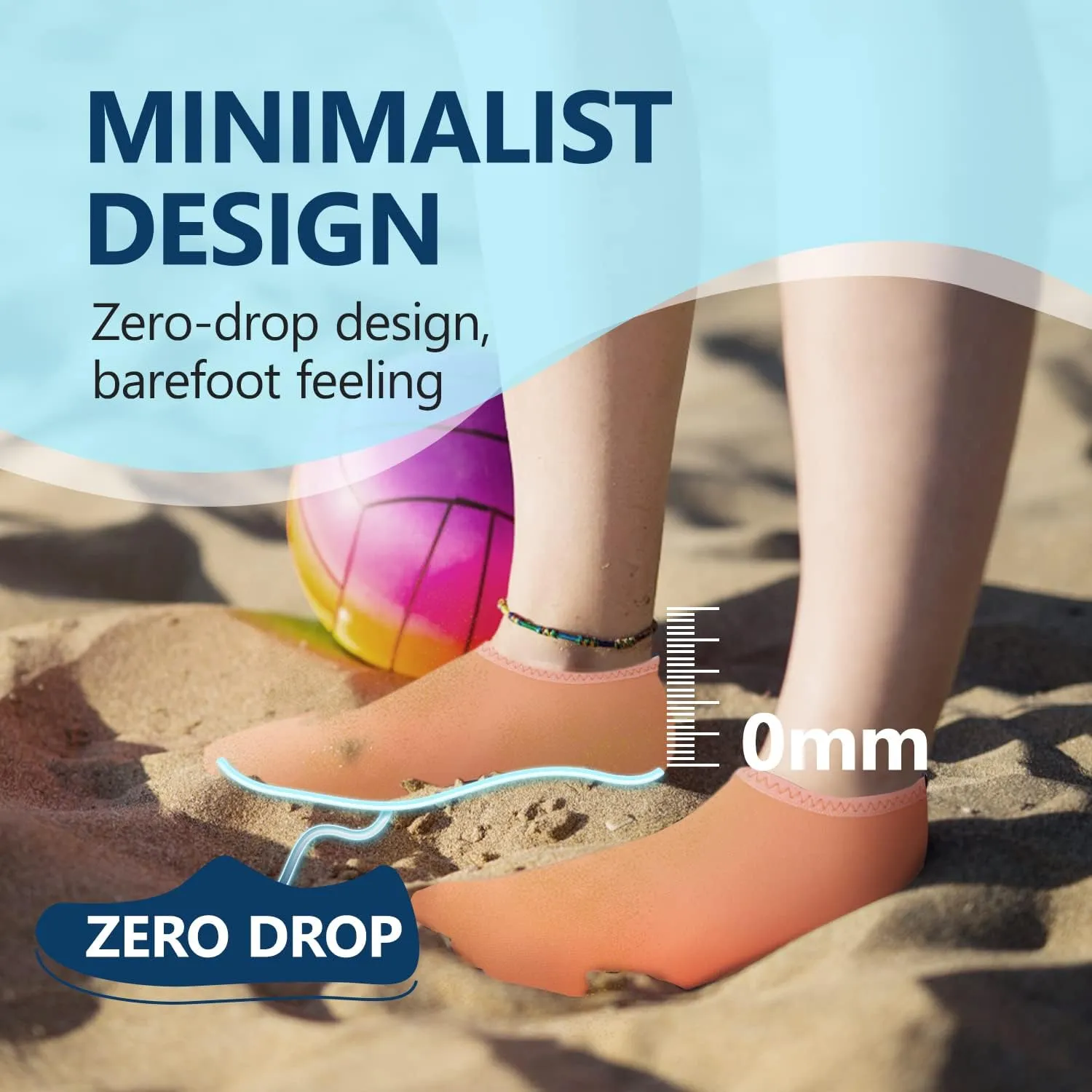 JACKSHIBO Water Shoes for Women Men Swim Shoes Water Socks for Cruise Essentials Swimming Aqua Beach Pool Yoga Surf
