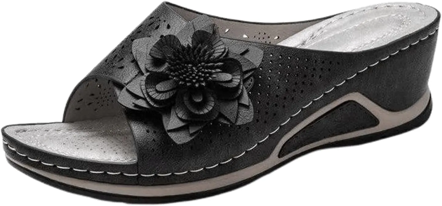 Ladmiple Sandals Women Dressy Summer Wedge Orthopedic Sandals Arch Support Flip Flops Soft Comfortable Orthotic Slides 2024