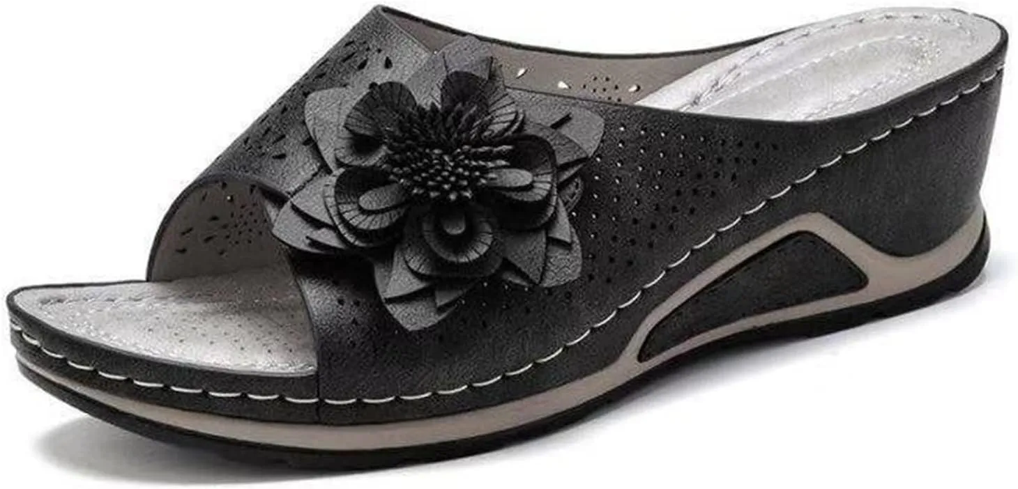 Ladmiple Sandals Women Dressy Summer Wedge Orthopedic Sandals Arch Support Flip Flops Soft Comfortable Orthotic Slides 2024
