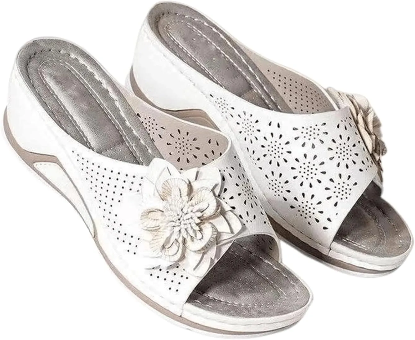 Ladmiple Sandals Women Dressy Summer Wedge Orthopedic Sandals Arch Support Flip Flops Soft Comfortable Orthotic Slides 2024