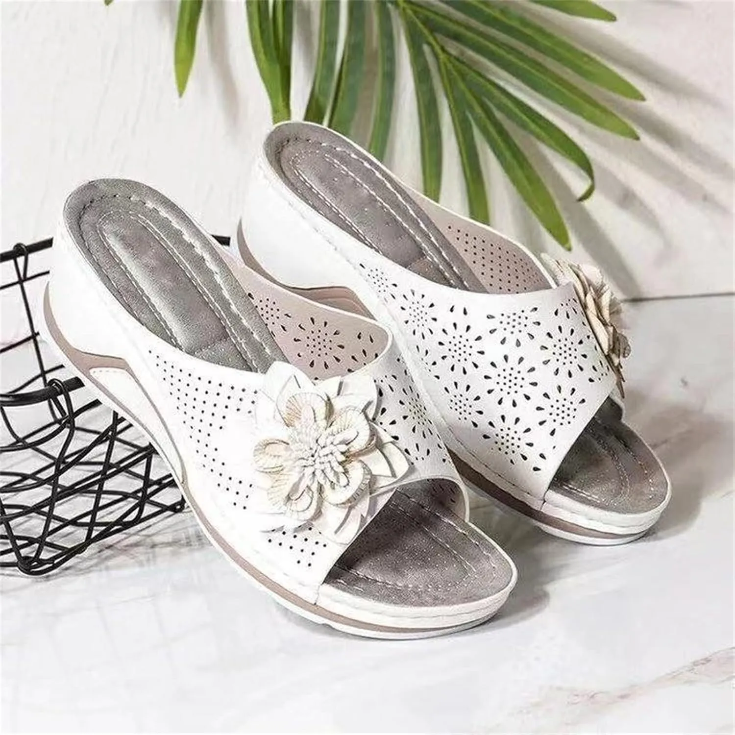 Ladmiple Sandals Women Dressy Summer Wedge Orthopedic Sandals Arch Support Flip Flops Soft Comfortable Orthotic Slides 2024