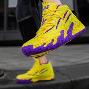 Men's Basketball Shoes High Cut Breathable Anti Slip Shock-Absorbing Sports Fitness Training Boots