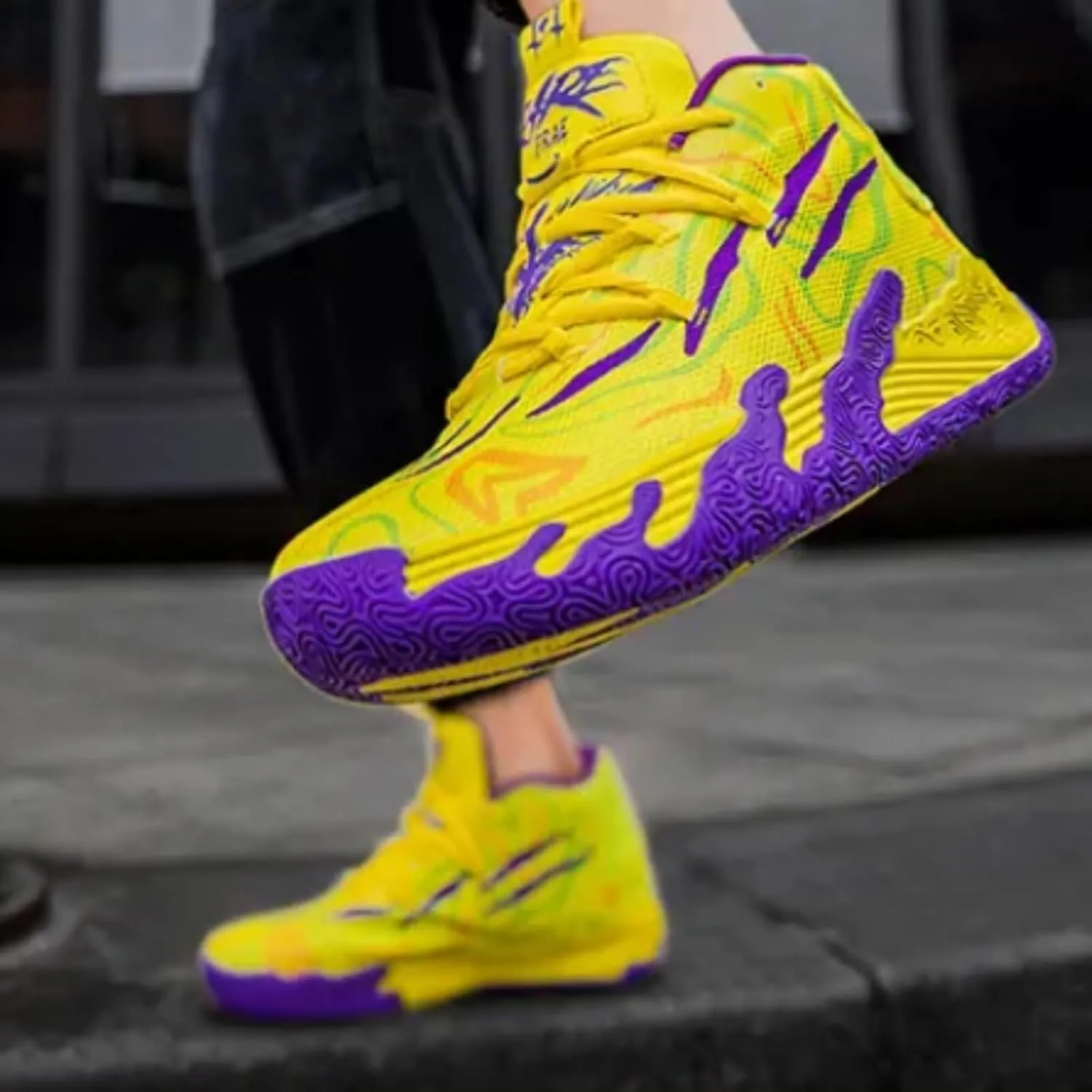 Men's Basketball Shoes High Cut Breathable Anti Slip Shock-Absorbing Sports Fitness Training Boots
