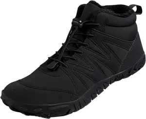 Mens Work Boots Soft Toe Hiking Sneakers Shoes Warm Fur Lined Women's Workout Shoes Nonslip Lightweight Outdoor Botas Mid Ankle Work Casual Hike Grounded Footwear