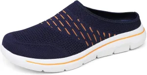 Mmoneyake Slip On Mules & Clogs for Womens Mens Lightweight Open Back Shoes Comfort Walking Shoes Breathable Slippers Slides Arch Support Closed Toe Sandals Backless Low Wedge Slip On Shoes