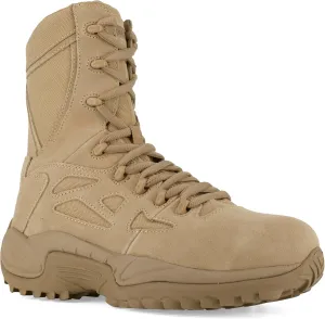 Reebok Men's Rapid Response Rb Safety Toe 8" Stealth Boot with Side Zipper Military & Tactical