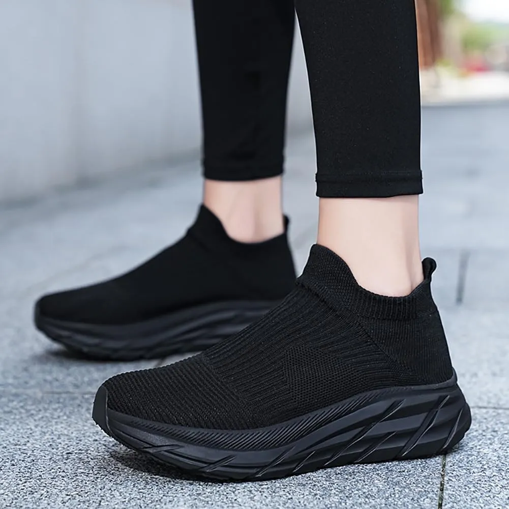 Slip On Sock Walking Shoes Unisex Athletic Running Tennis Sneakers Comfort Lightweight Non Slip