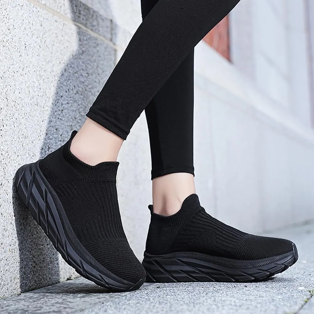 Slip On Sock Walking Shoes Unisex Athletic Running Tennis Sneakers Comfort Lightweight Non Slip