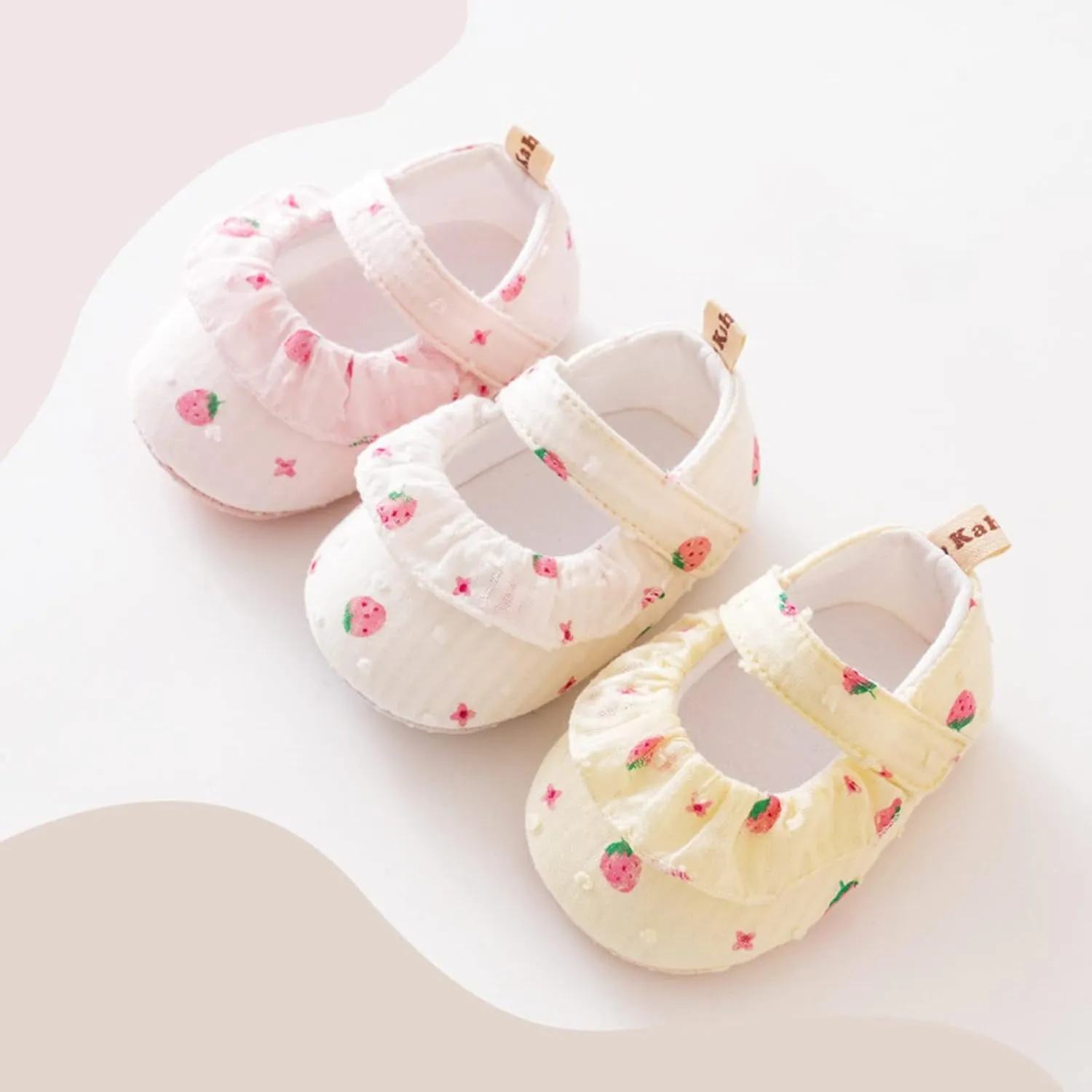 Toddler Infant Shoes Strawberry Prints Soft Non Slip Socks Baby Floor Sandals Socks Toddler Girl Cute Dress Shoes