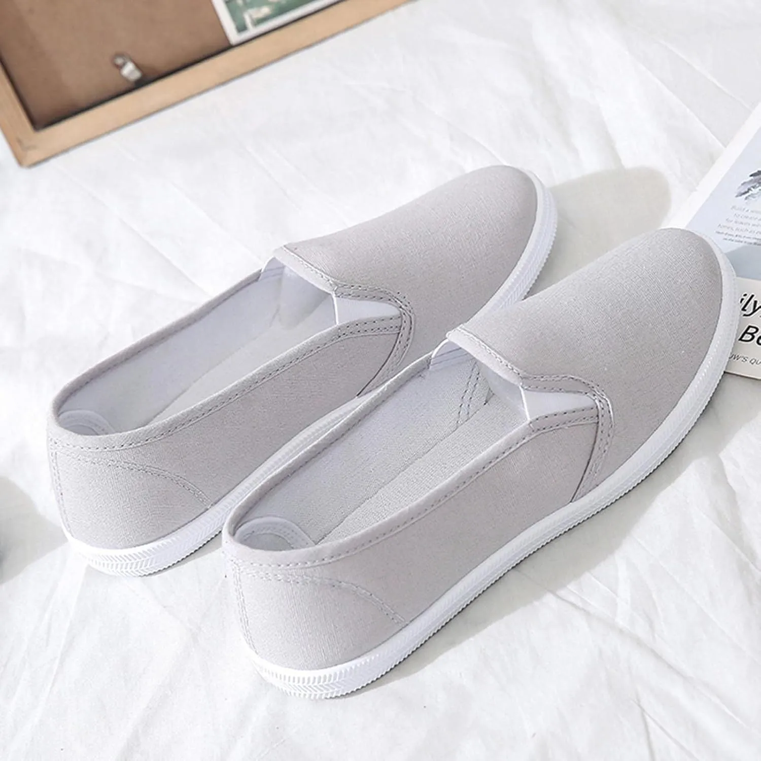 Women Orthopedic Sneakers Platform Wedge Sneakers Slip On Breathable Lightweight Fashion Sneakers Loafers Walking Shoes