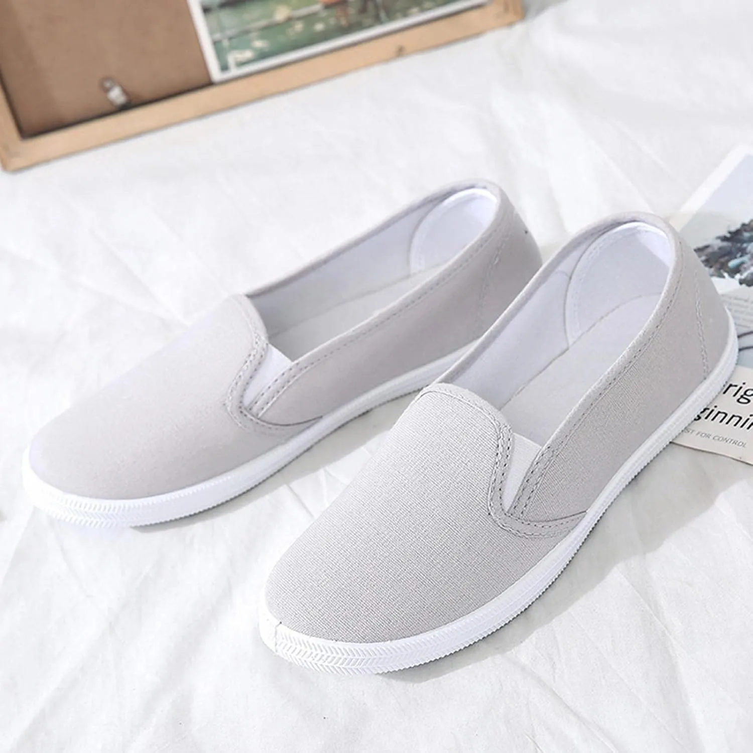Women Orthopedic Sneakers Platform Wedge Sneakers Slip On Breathable Lightweight Fashion Sneakers Loafers Walking Shoes