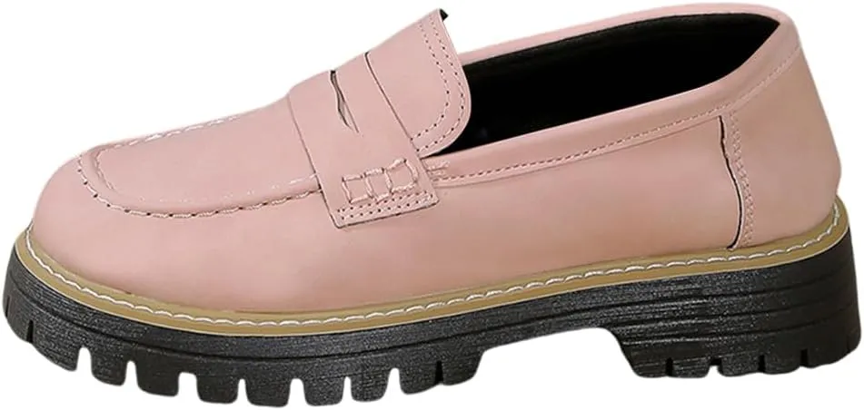 YFGBCX Women Orthopedic Platform Loafers Non Slip Thick Sole Shoes Breathable Comfortable Walking Loafers All Matched for Outdoor Travel Gold